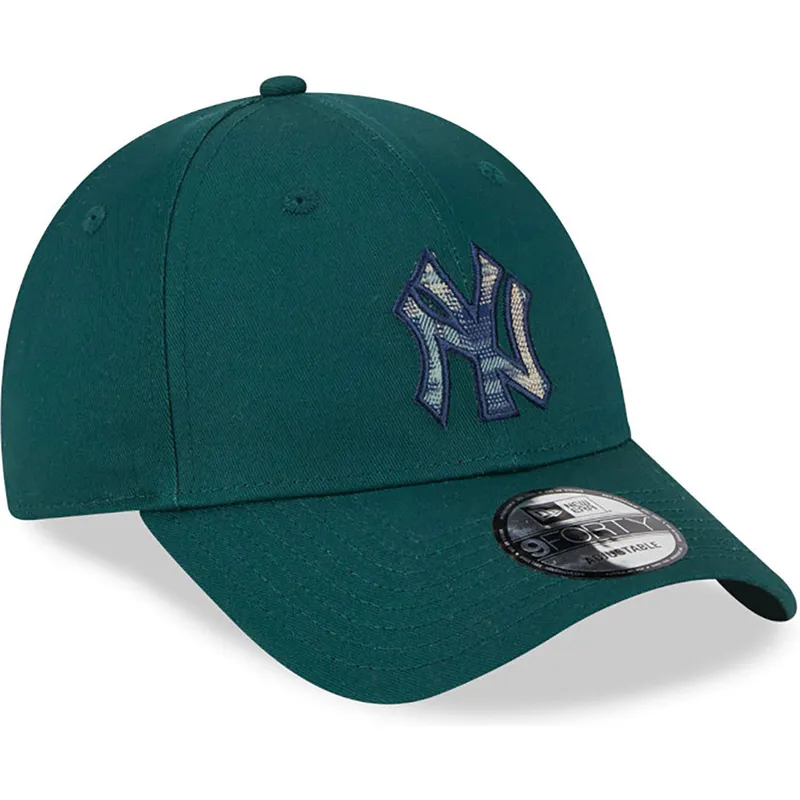 kepsar-curva-gron-justerbart-band-9forty-check-infill-fran-new-york-yankees-mlb-av-new-era