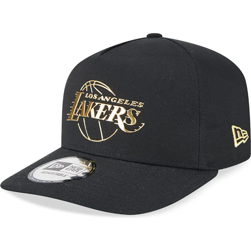 kepsar-curva-svart-snapback-a-frame-foil-pack-fran-los-angeles-lakers-nba-av-new-era