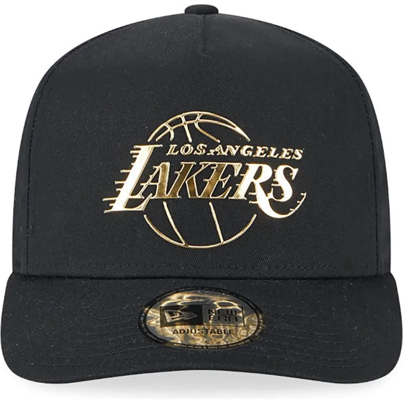 kepsar-curva-svart-snapback-a-frame-foil-pack-fran-los-angeles-lakers-nba-av-new-era