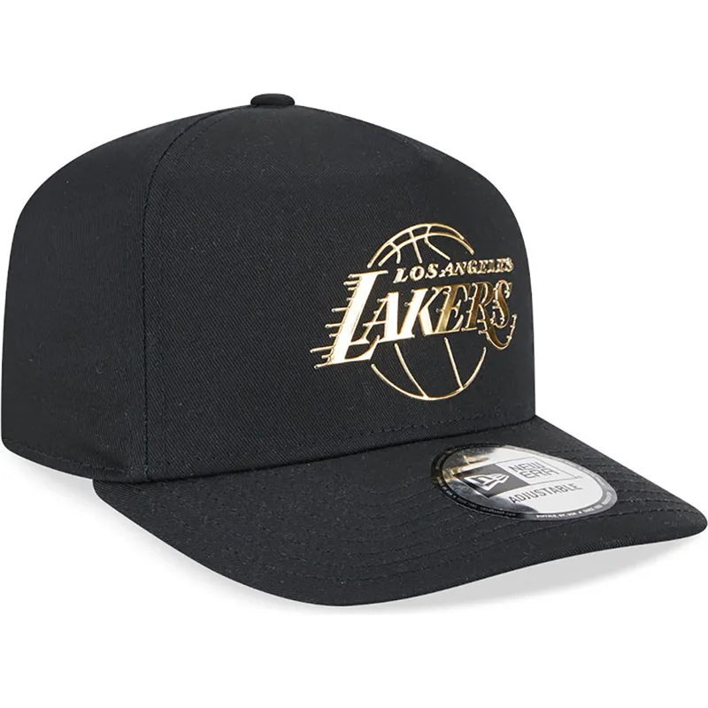 kepsar-curva-svart-snapback-a-frame-foil-pack-fran-los-angeles-lakers-nba-av-new-era