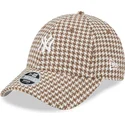 kepsar-curva-brun-justerbart-band-9forty-houndstooth-fran-new-york-yankees-mlb-av-new-era