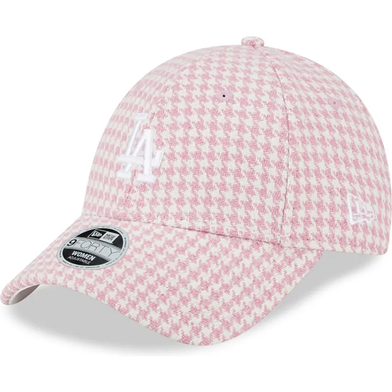 kepsar-curva-rosa-justerbart-band-9forty-houndstooth-fran-los-angeles-dodgers-mlb-av-new-era
