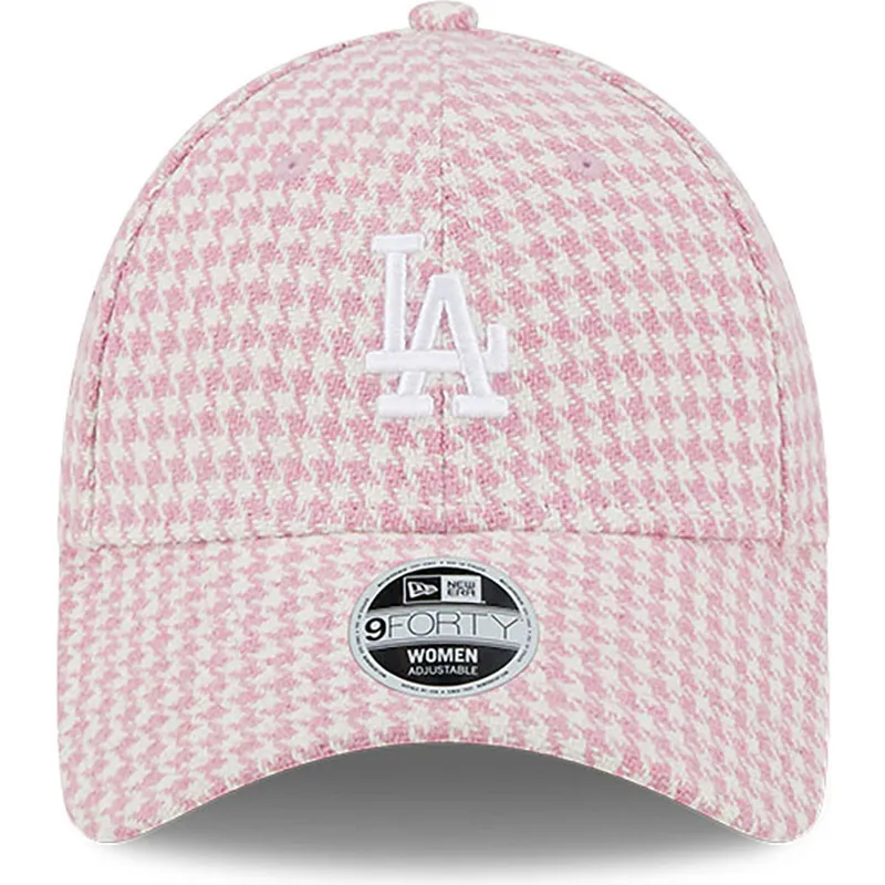 kepsar-curva-rosa-justerbart-band-9forty-houndstooth-fran-los-angeles-dodgers-mlb-av-new-era
