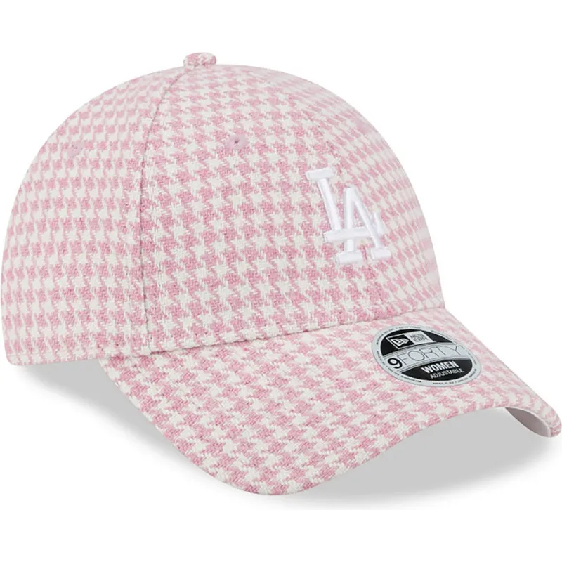 kepsar-curva-rosa-justerbart-band-9forty-houndstooth-fran-los-angeles-dodgers-mlb-av-new-era