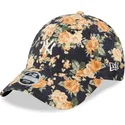 justerbar-marinbla-bojd-keps-for-kvinnor-9forty-floral-cord-new-york-yankees-mlb-fran-new-era
