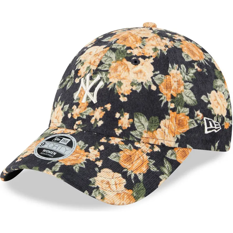 kepsar-curva-marinbla-justerbart-band-9forty-floral-cord-fran-new-york-yankees-mlb-av-new-era