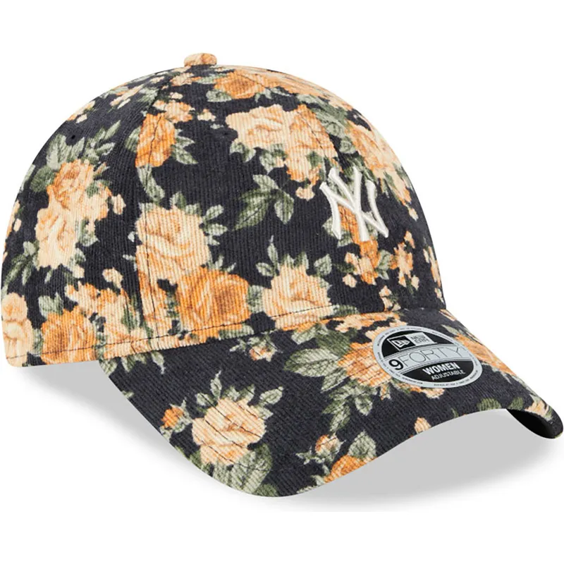 kepsar-curva-marinbla-justerbart-band-9forty-floral-cord-fran-new-york-yankees-mlb-av-new-era