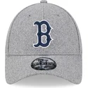 boston-red-sox-mlb-new-era-9forty-essential-melton-wool-justerbar-gra-bojd-keps-med-bla-logotyp