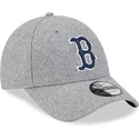 boston-red-sox-mlb-9forty-essential-melton-wool-gra-justerbar-bojd-keps-med-bla-logotyp-fran-new-era