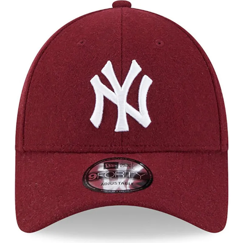 kepsar-curva-rod-justerbart-band-9forty-essential-melton-wool-fran-new-york-yankees-mlb-av-new-era