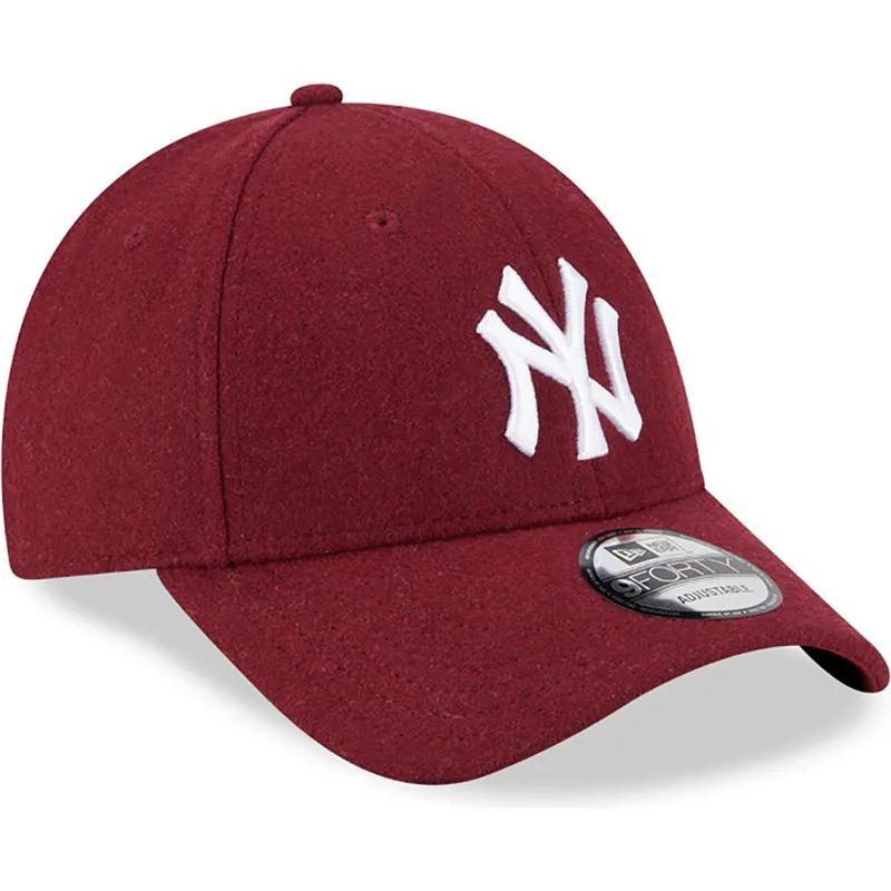 kepsar-curva-rod-justerbart-band-9forty-essential-melton-wool-fran-new-york-yankees-mlb-av-new-era
