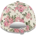 beige-justerbar-keps-med-bojd-skarm-och-rosa-logotyp-for-dam-9forty-floral-cord-av-new-york-yankees-mlb-fran-new-era