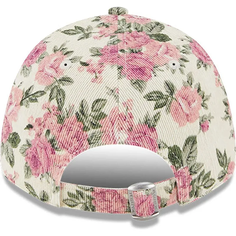 kepsar-curva-beige-justerbart-band-rosa-9forty-floral-cord-fran-new-york-yankees-mlb-av-new-era