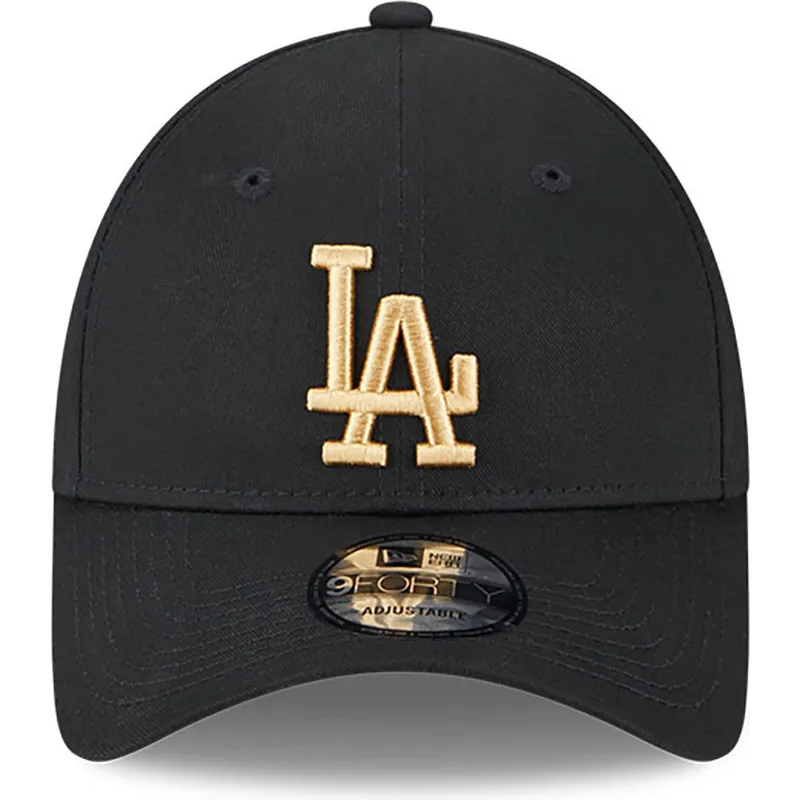 kepsar-curva-svart-justerbart-band-dorado-9forty-league-essential-fran-los-angeles-dodgers-mlb-av-new-era