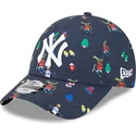 new-era-new-york-yankees-mlb-9forty-festive-justerbar-marinbla-bojd-keps-for-barn