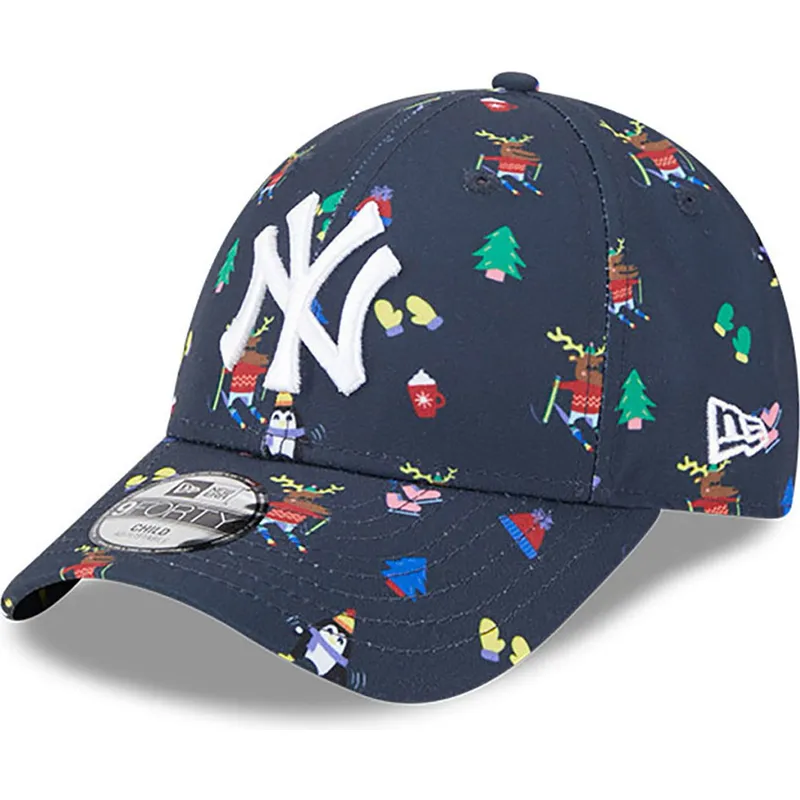kepsar-curva-marinbla-justerbart-band-for-barn-9forty-festive-fran-new-york-yankees-mlb-av-new-era