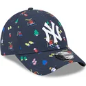 new-era-new-york-yankees-mlb-9forty-festive-justerbar-marinbla-bojd-keps-for-barn