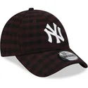 brun-justerbar-9forty-flannel-bojd-keps-new-york-yankees-mlb-fran-new-era