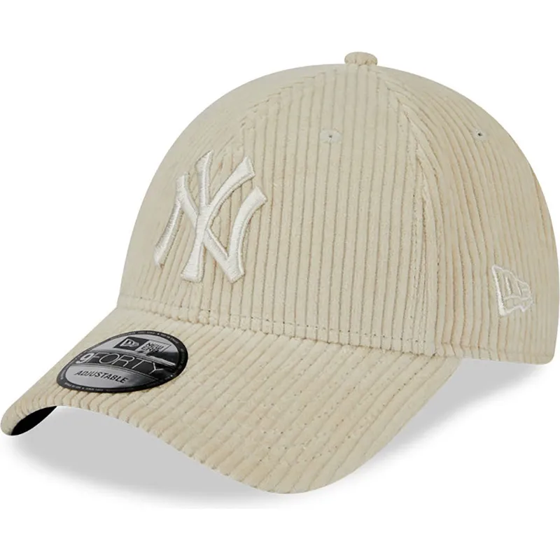 kepsar-curva-beige-justerbart-band-9forty-wide-cord-fran-new-york-yankees-mlb-av-new-era