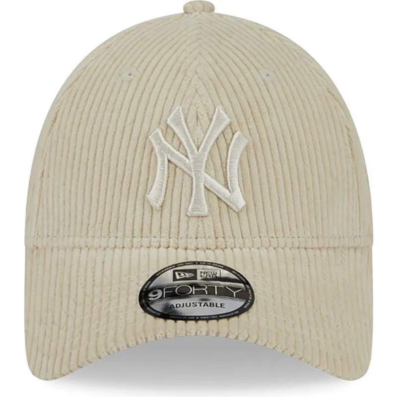 kepsar-curva-beige-justerbart-band-9forty-wide-cord-fran-new-york-yankees-mlb-av-new-era