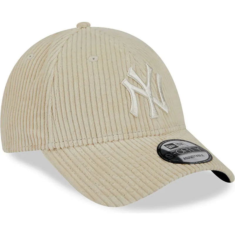 kepsar-curva-beige-justerbart-band-9forty-wide-cord-fran-new-york-yankees-mlb-av-new-era