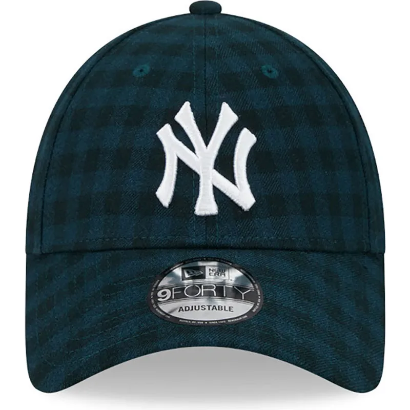 kepsar-curva-gron-justerbart-band-9forty-flannel-fran-new-york-yankees-mlb-av-new-era