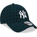 new-era-new-york-yankees-mlb-9forty-flannel-justerbar-gron-bojd-keps