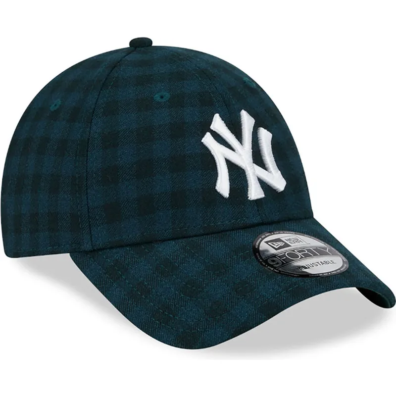 kepsar-curva-gron-justerbart-band-9forty-flannel-fran-new-york-yankees-mlb-av-new-era