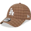 kepsar-curva-brun-justerbart-band-9forty-flannel-fran-los-angeles-dodgers-mlb-av-new-era