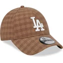 kepsar-curva-brun-justerbart-band-9forty-flannel-fran-los-angeles-dodgers-mlb-av-new-era