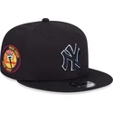 marinbla-platt-snapback-keps-med-marinbla-logotyp-9fifty-side-patch-script-av-new-york-yankees-mlb-fran-new-era