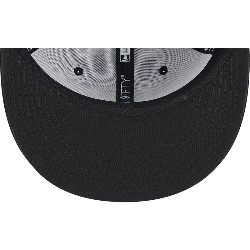 svart-platt-snapback-keps-med-brunt-logo-9fifty-seasonal-infill-fran-new-york-yankees-mlb-av-new-era