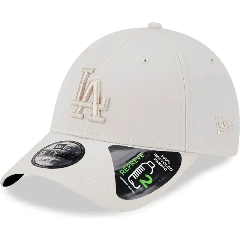 kepsar-curva-beige-justerbart-band-9forty-repreve-outline-fran-los-angeles-dodgers-mlb-av-new-era