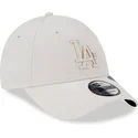 beige-justerbar-bojd-keps-med-beige-logotyp-9forty-repreve-outline-los-angeles-dodgers-mlb-fran-new-era
