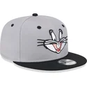 bugs-bunny-looney-tunes-gra-och-svart-platt-snapbackkeps-9fifty-fran-new-era