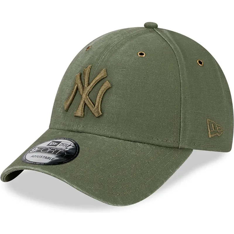 kepsar-curva-gron-justerbart-band-9forty-washed-canvas-fran-new-york-yankees-mlb-av-new-era