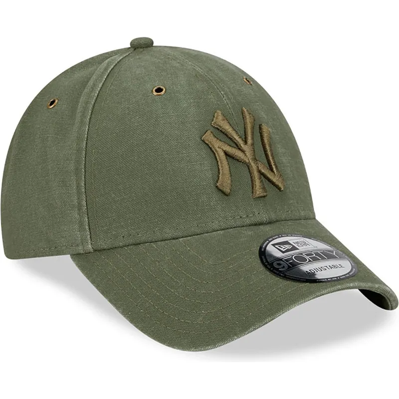 kepsar-curva-gron-justerbart-band-9forty-washed-canvas-fran-new-york-yankees-mlb-av-new-era