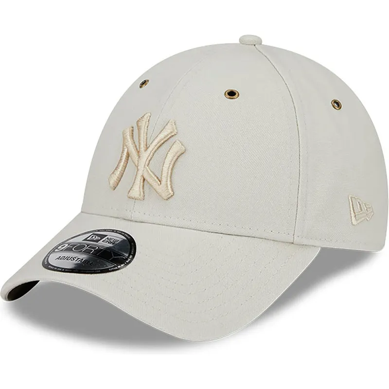 kepsar-curva-beige-justerbart-band-9forty-washed-canvas-fran-new-york-yankees-mlb-av-new-era