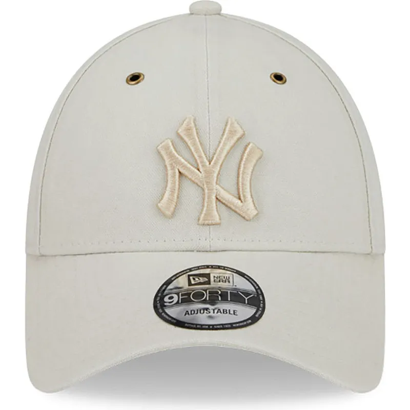 kepsar-curva-beige-justerbart-band-9forty-washed-canvas-fran-new-york-yankees-mlb-av-new-era