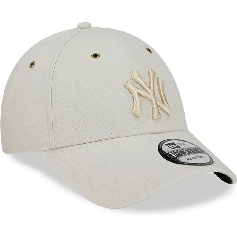 kepsar-curva-beige-justerbart-band-9forty-washed-canvas-fran-new-york-yankees-mlb-av-new-era