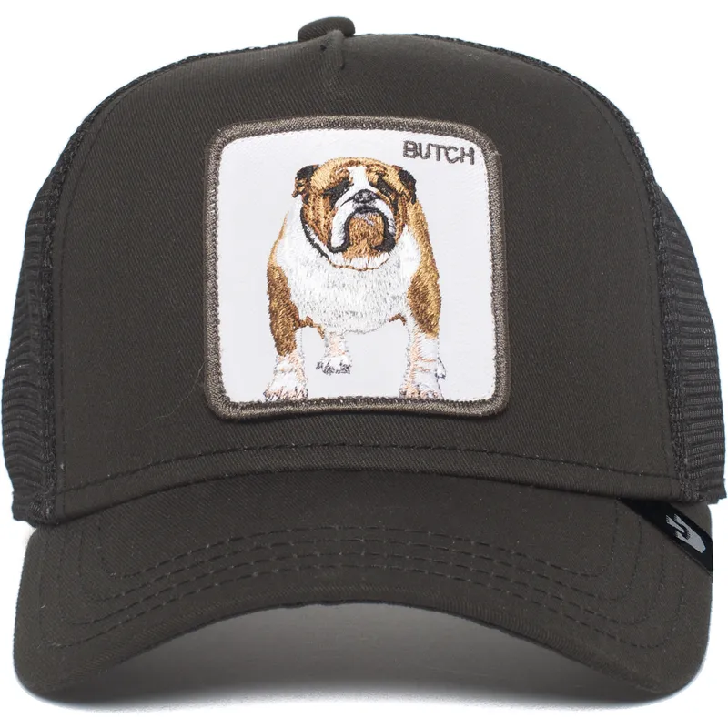 truckerkeps-svart-hund-bulldog-butch-brutus-drake-the-farm-fran-goorin-bros