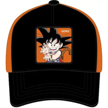 Capslab böjd brätte barn Son Goku DB3 GOK4 Dragon Ball svart och orange snapback-keps