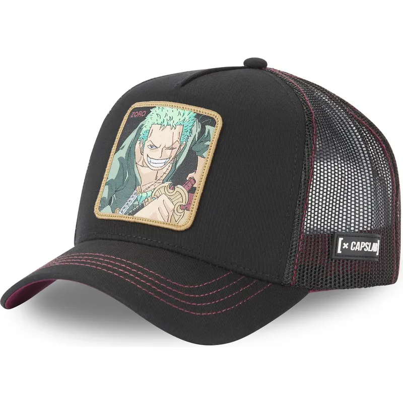 kepsar-curva-svart-snapback-roronoa-zoro-one-piece-av-capslab