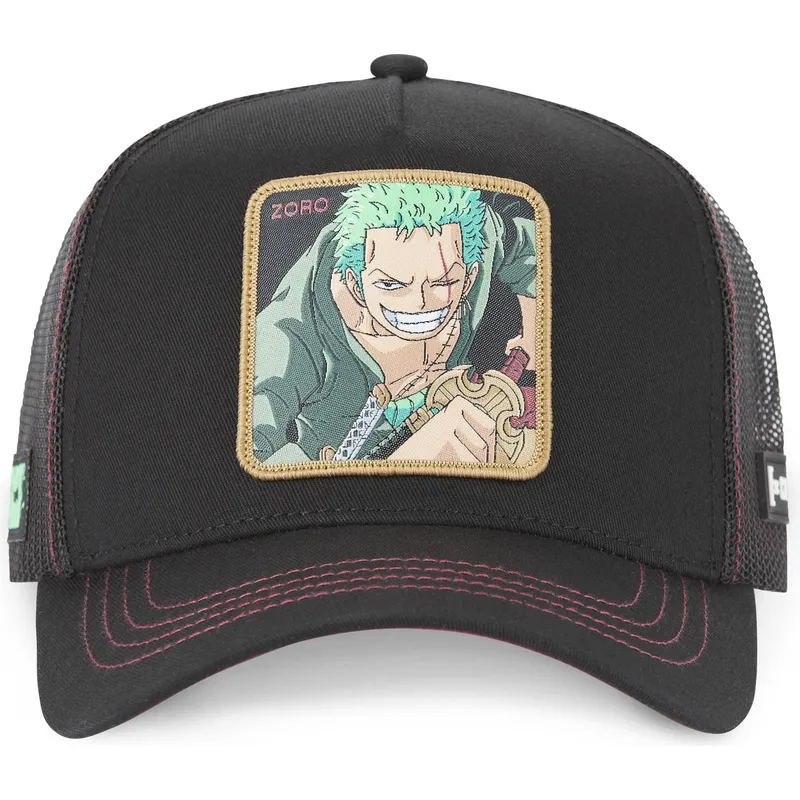 kepsar-curva-svart-snapback-roronoa-zoro-one-piece-av-capslab
