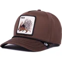 brun-kurvad-snapback-keps-med-piggsvin-prick-porcupine-100-the-farm-all-over-canvas-fran-goorin-bros