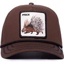 brun-kurvad-snapback-keps-med-piggsvin-prick-porcupine-100-the-farm-all-over-canvas-fran-goorin-bros
