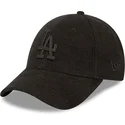 justerbar-svart-bojd-keps-med-svart-logotyp-9forty-towelling-los-angeles-dodgers-mlb-fran-new-era