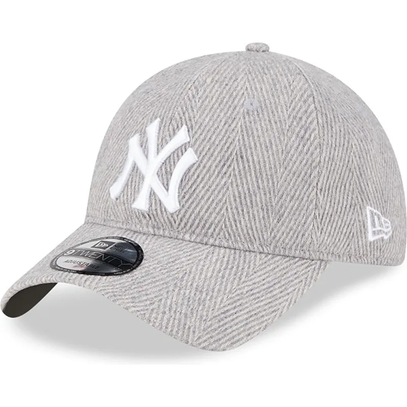 justerbar-gra-bojd-keps-9twenty-herringbone-new-york-yankees-mlb-fran-new-era