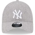 gra-justerbar-9twenty-herringbone-bojd-keps-new-york-yankees-mlb-fran-new-era