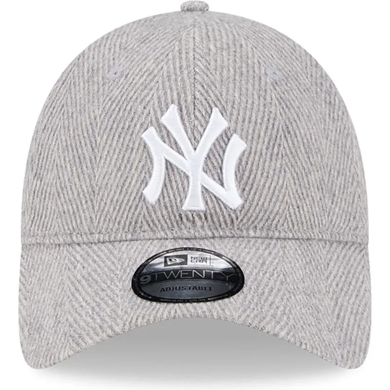 justerbar-gra-bojd-keps-9twenty-herringbone-new-york-yankees-mlb-fran-new-era